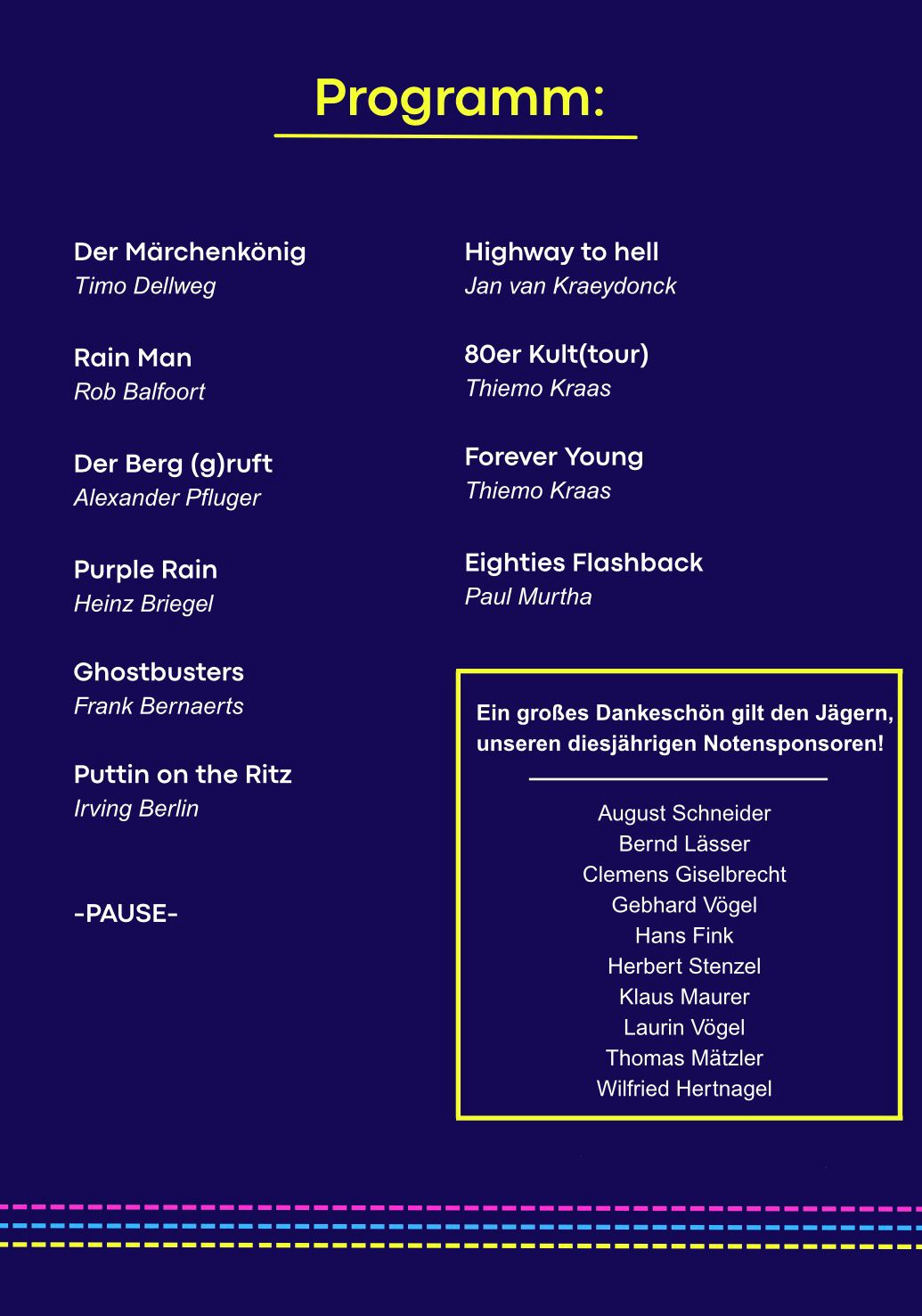 Cäcilienkonzert 2025 – Back to the 80’s